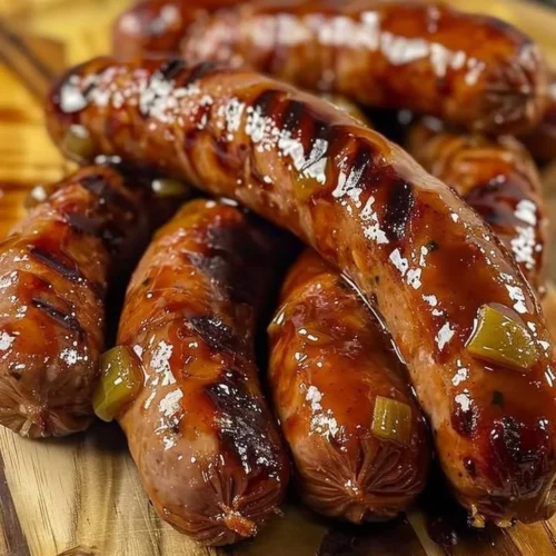 Plate of Zesty Mississippi Cocktail Sausages ready to serve